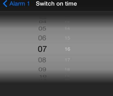 You can configure the corresponding alarm settings with the two Alarm clock menus. The status of the alarm clock is shown in small grey letters underneath the menu entry.