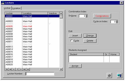 STIOffice Lckers Lcker Management This utility is used t maintain recrds f lckers (including lcatins, lcker numbers and cmbinatins where applicable) and t assign lckers t students when necessary.