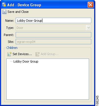 Chapter 11 Configuring Door Groups To remove a door group, select the title of the door group and choose Delete. Access to the doors in the door group is removed from all access policies.