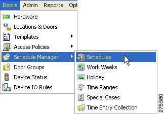 Chapter 11 Using the Schedule Manager Using the Schedule Manager The Schedule Manager defines schedules for users and doors, including the following: Access Policy schedules determine when a badge
