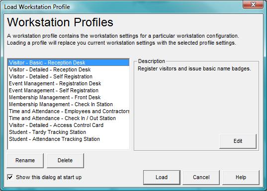 A Quick Start Quick Start Option 1 Lobby Track is preconfigured with Workstation Profiles.