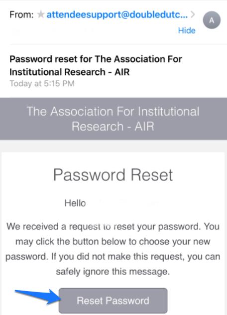 information. 5. Click Reset Password. 6.