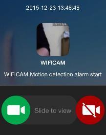 ) Show alarm prompt window Will show a window of the alarm going off YOUR CAMERA IMAGE o o Enable Alarm Vibration Will vibrate your phone when it gives you an
