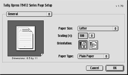 MACINTOSH PRINTER PROPERTIES Follow these steps to set up printer properties from your software application. 1.