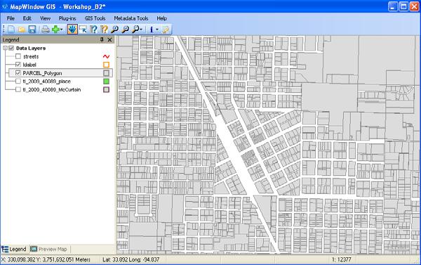 The plug ins GIS Tools and Metadata Tools are now displayed in the menu bar
