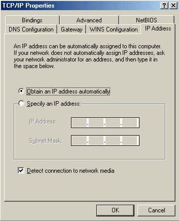 Appendix A Setting up Your Computer s IP Address Configuring 1 In the Network window Configuration tab, select your network adapter's TCP/IP entry and click Properties 2 Click the IP Address tab.