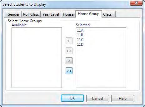 Click the Home Group tab Note: All 4 Home Groups are in the Selected box.