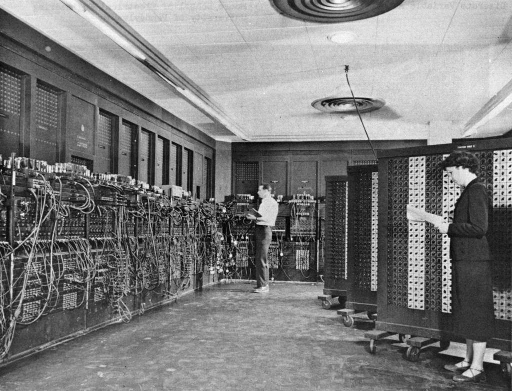 ENIAC (U.Penn., 1946) First Electronic General-Purpose Computer Blazingly fast (multiply in 2.8ms!