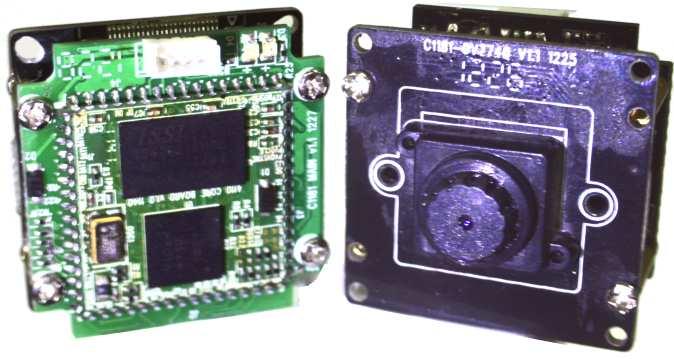 VGA Image Sensor Video Compression Engine UART Host C1182 System block diagram Features Small in size 32x32mm On board VGA color sensor Lens included(option) 3.3V Operation Advance H.