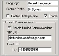 UC-enabled users can still call other extensions directly, simply by dialing the extension number. Enabling UC for Users To enable UC for a user, 1. Select PBX > Extension Configuration. 2.