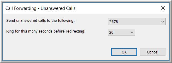 8, you would enter *678. 6. Specify how many seconds to wait before forwarding the call.