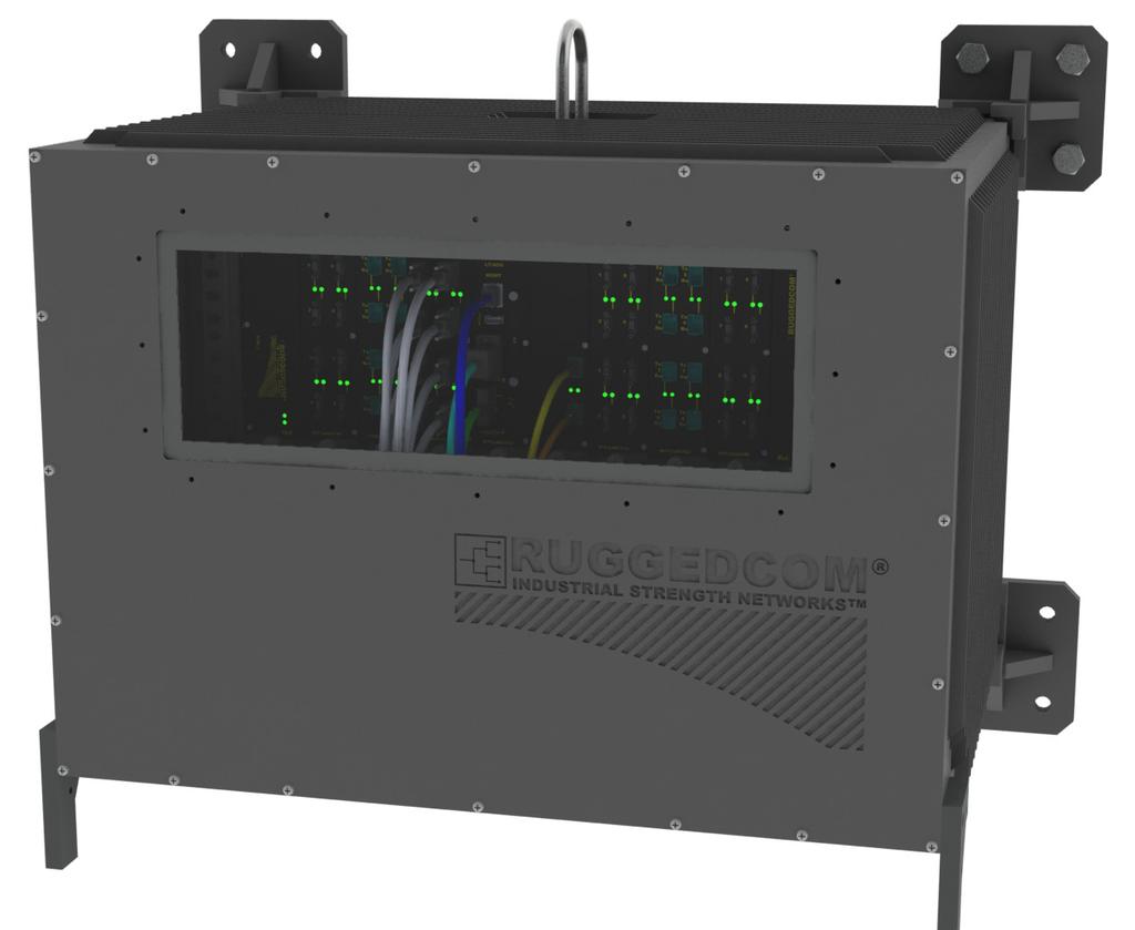 Enhanced Protection through the RuggedEnclosure The RuggedEnclosure is a tough, welded aluminum, hard mount enclosure built to house RuggedCom networking products and provide MIL-STD ratings for