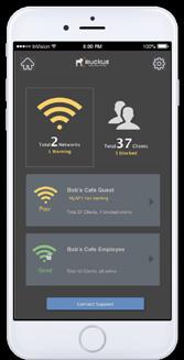 Customize captive portal splash content and logo Extend free Wi-Fi access for guests Scan business card to generate
