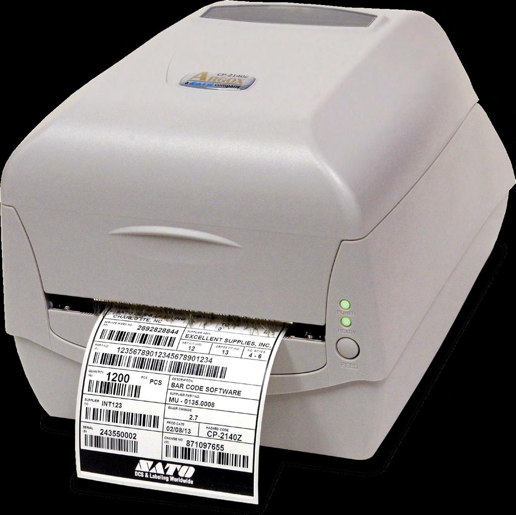 CP-2140Z 203 dpi Desktop Barcode Printer Compact Printer Series Trusted Dependability, Quality Assured, Exceptional Value Streamlined Features 300 Meter Ribbon Supply (CSI/CSO) Competitive Emulations