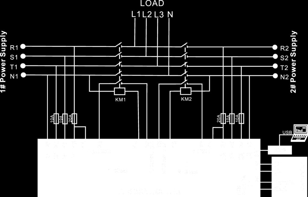 Contactor Wiring Diagram HAT560NC Series ATS Controller User Manual 3-phase