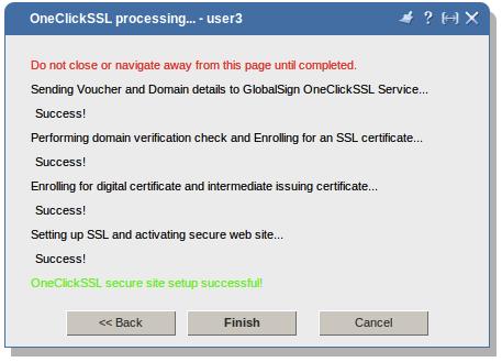 Select the GlobalSign OneClickSSL plug-in 3.