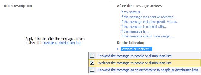 Auto-forward all emails to other email address (keep copy) (2) Click Forward or redirect 3 1