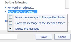 email address 2 Select Redirect message