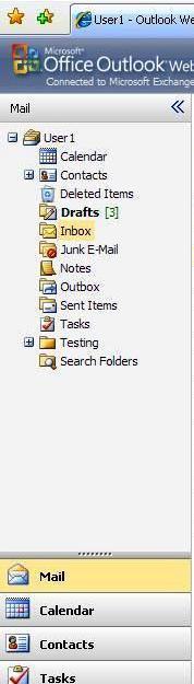 Features in Navigation Pane This section lists all email folders including all the folders you have created as well as the standard folders