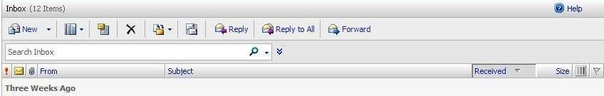 Features on Inbox Toolbar con t Check for new messages Reply to all recipients of message Enter a search