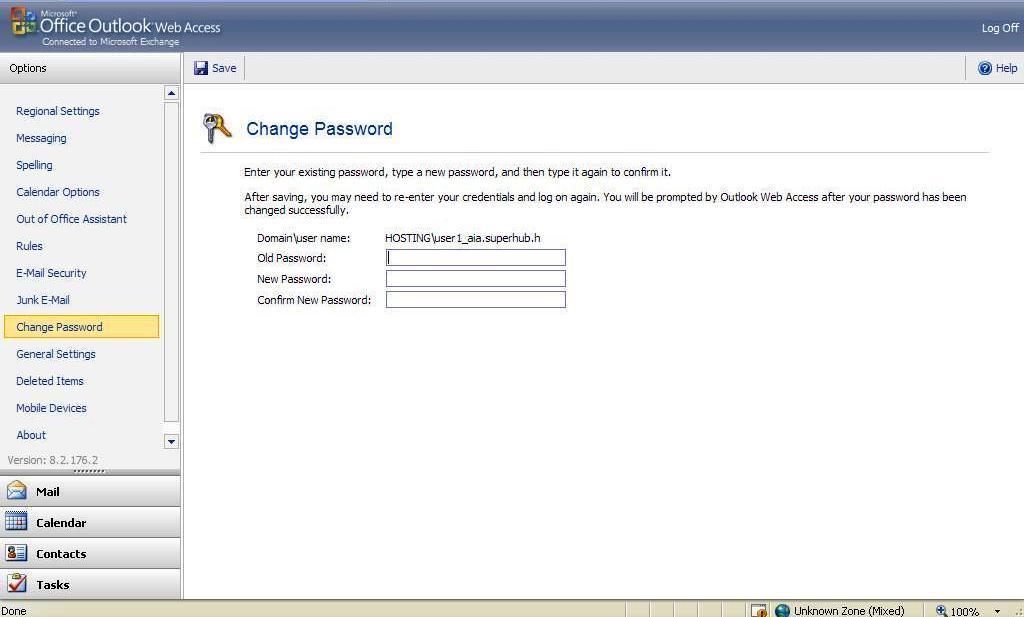 3. Reset Password 1 Go to Options on the