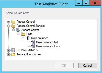 Events and output properties Test an analytics event After you create an analytics event, you can test the requirements (see "Test Analytics Event (properties)" on page 116), for example that the