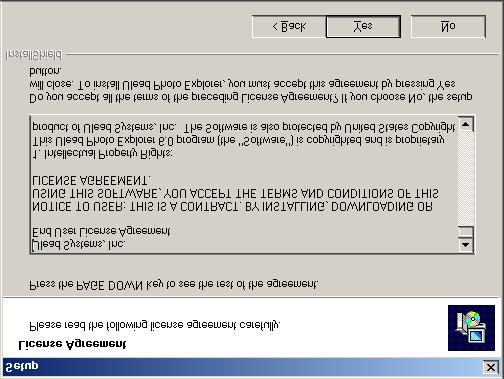 Figure 24: License Agreement 6. The Edit Data screen will appear.