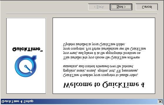 10. Figure 10: QuickTime 4 Setup 14. The Welcome screen will appear.