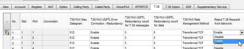 SIP Trunk Port Property continued [Voice/FAX] Tab 1. Fax Sending Method: T38 or G.711 Inband *Note : Depends on, basically T38 is ok. If you choose G.