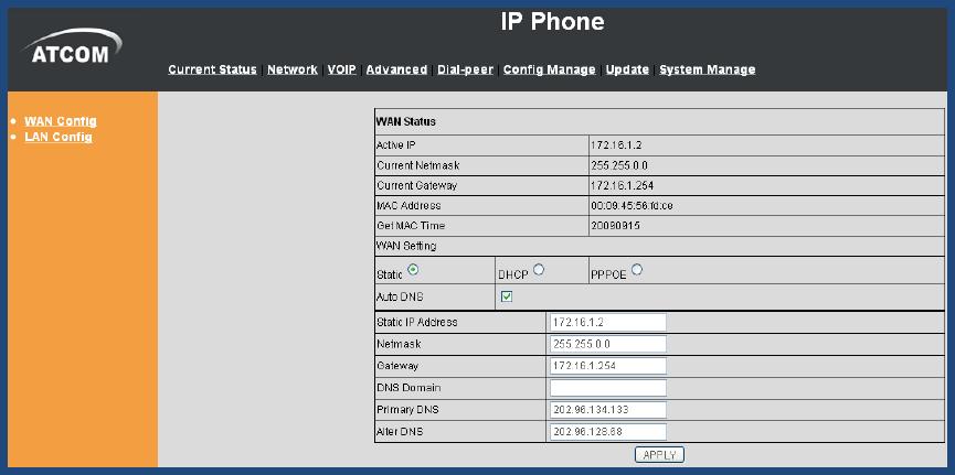 Please select the VOIP option, then select the IAX2 option, I register the IAX2 user 6020 as the following illustration: After