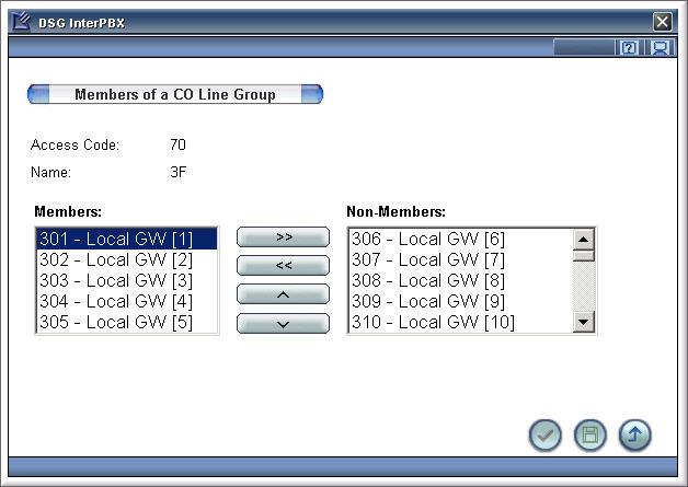 Chapter 6 Group Management 105 Chapter 3 System Configuration/Holidays. If you would like to access the CO Lines, simply press CO Line Group Access Code. You can create up to 50 CO Line Groups.