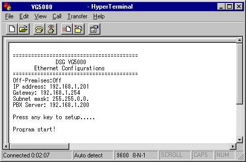 26 Chapter 2 Installing InterPBX Communication System to change the IP address, please press any key within 3 seconds.
