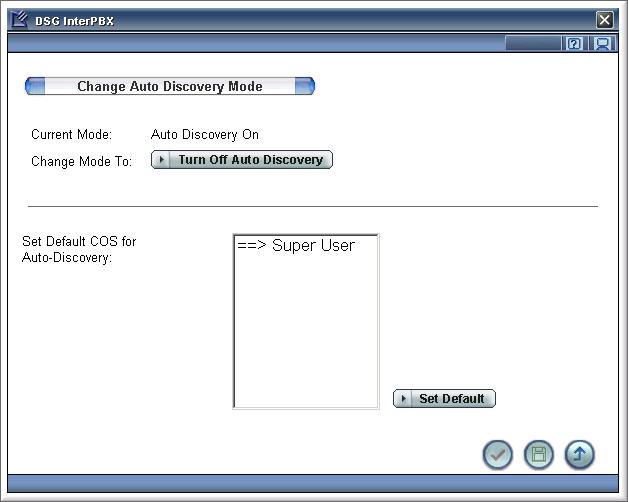 28 Chapter 2 Installing InterPBX Communication System Chapter 6 Group Management/Class of Service for more details. 2. Turn on Auto Discovery Go to Main Menu> Operation Management>Auto Discovery.