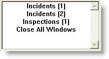 8 FirePoint 8 Documentation "list view". Like in the Incidents list view you can see the Inspections (1) tab at the bottom of the Inspections list view above.