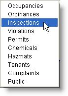 1. A Quick FirePoint Tour 7 pop-up list of applications associated with the Occupancies module.