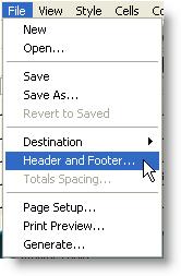 52 FirePoint 8 Documentation Remember, you can adjust the size, style and type of fonts used in headers and footers.