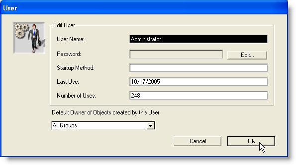 5. FirePoint Setup - General 89 Here's a look at the Administrator. The Administrator name, like other predefined user names, should be left as is.