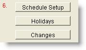 7 Scheduing Setup Setting-up FirePoint's Schedule FirePoint can track fire department work schedules of up to three line shifts and three