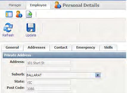 3. Now you will see a row of new tabs which will allow you to make any necessary changes to your personal details
