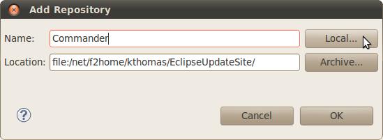 Installing the Eclipse Plugin 3. On the next Add Repository screen, supply any name of your choice for the Repository Name. 4.