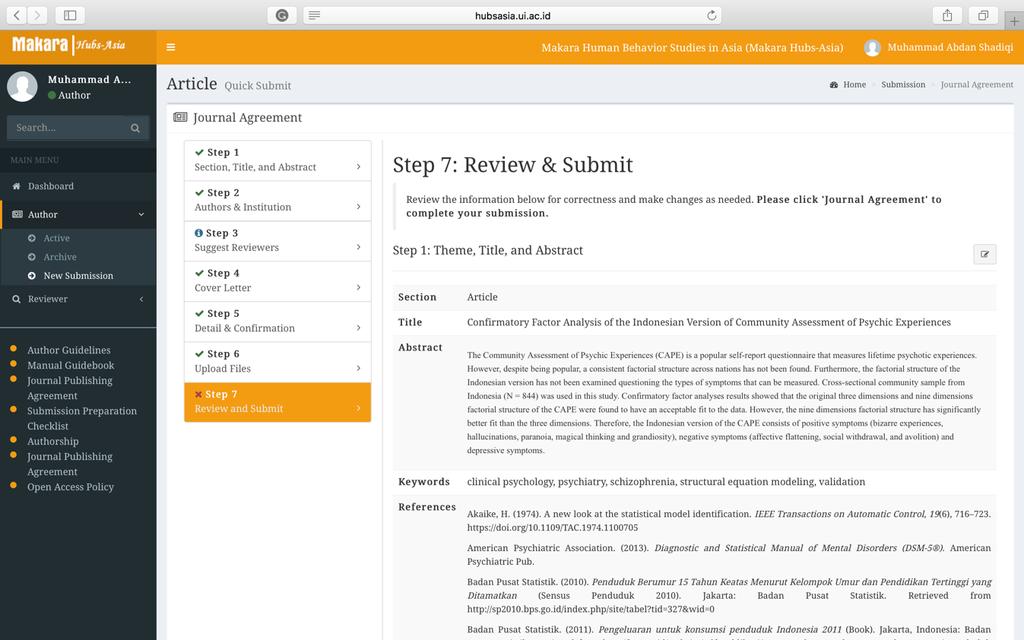 7. Step 7: Review and Submit In the final step of the