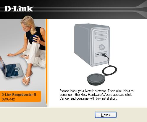 If you are using Windows XP (SP2), you will have the option to use either the D-Link utility or the built-in Windows