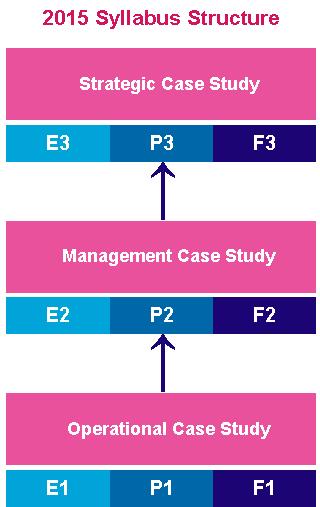 CIMA Syllabus Structure At each Professional level there are three Objective Tests (e.g. E1, P1, F1) followed by an Integrated Case Study.