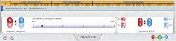 Compression Noise Control The Compression screen provides two levels of adjustment, an overall adjustment and channel specific (Fig. 35).