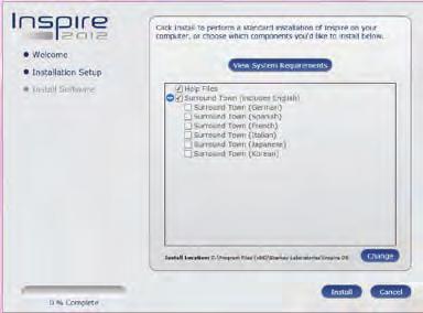 Figure 2 Installation Instructions Inspire installs directly into the supported client database and does not require install from within the database.
