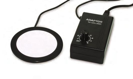 Led ring light with adjustable light intensity.