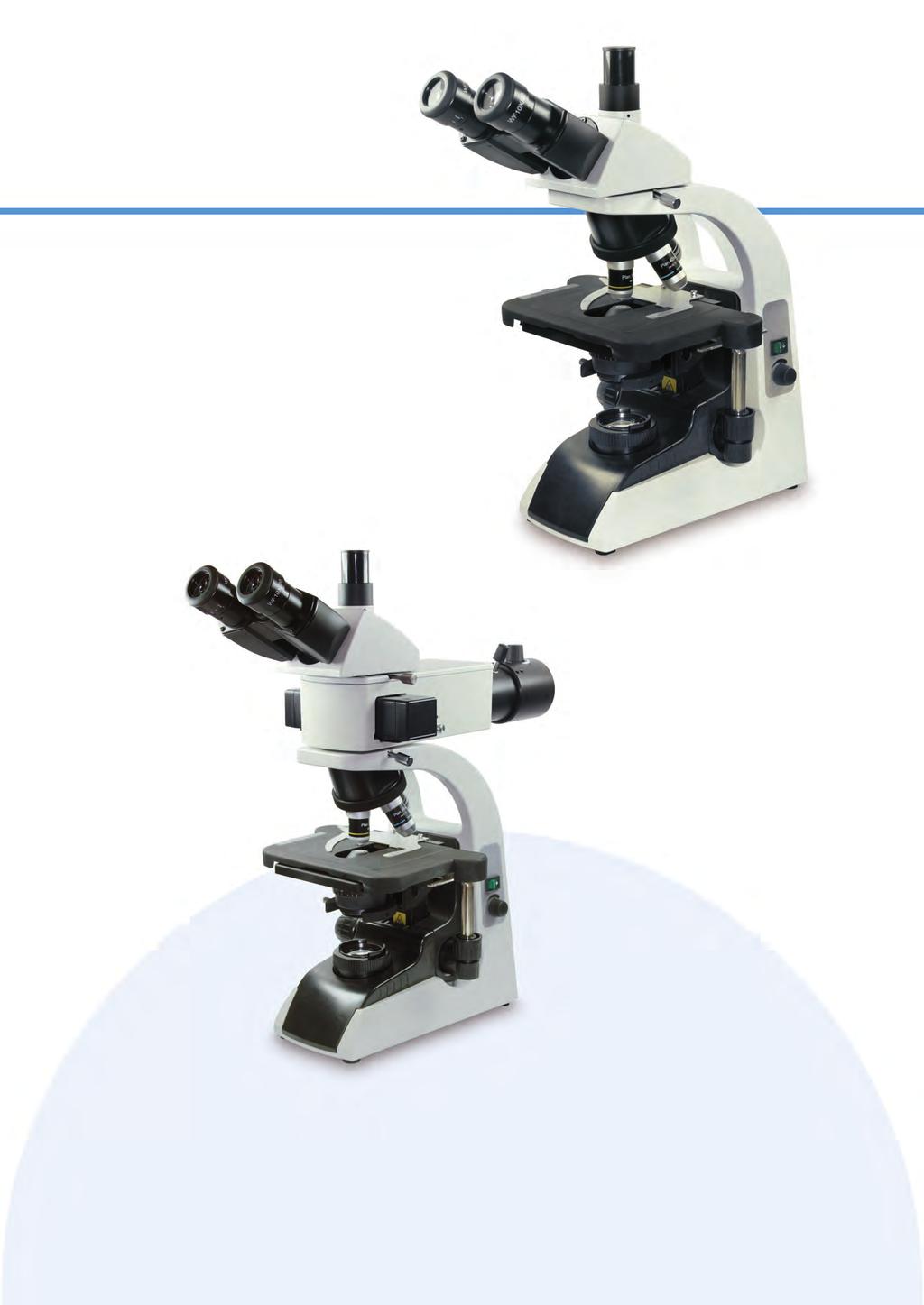 Optech microscopes Biostar BM 45 Biological microscope for routine labs and high-level didactic training. Binocular or Trinocular head. Wide Field eyepieces WF 10x (20).