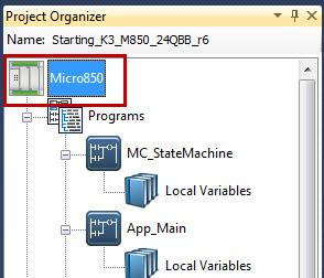 System Validation Chapter 2 2. In the Project Organizer, double-click the controller icon.
