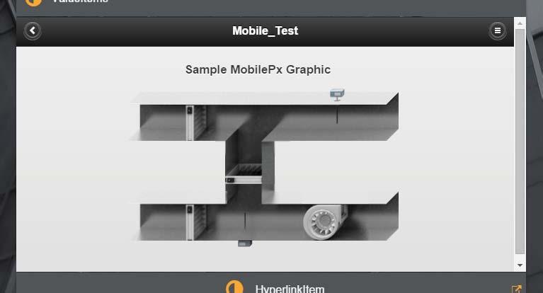 MobilePx View. Make sure the Height Size property is tall enough to fit your graphic.
