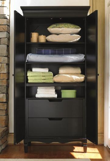 storage space for clothes and linens is